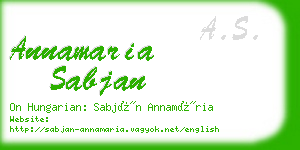 annamaria sabjan business card